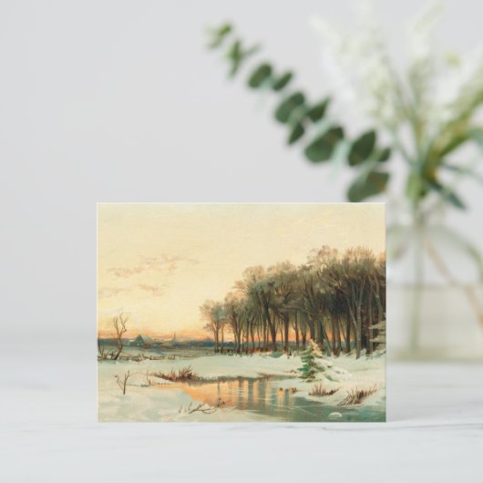 Winter van Alfred Thompson Bricher Briefkaart (Staand voorkant)