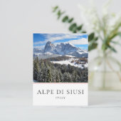 Winter van Alpe di Siusi, Italië Briefkaart (Staand voorkant)