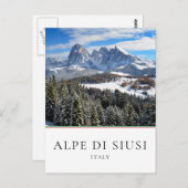 Winter van Alpe di Siusi, Italië Briefkaart (Voorkant / Achterkant)