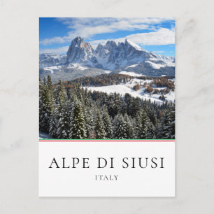 Winter van Alpe di Siusi, Italië Briefkaart