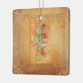 Winter van Alphonse Mucha Keramisch Ornament (Links)