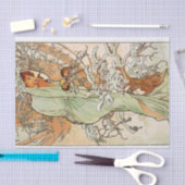 Winter van Alphonse Mucha Tissuepapier (Craft)