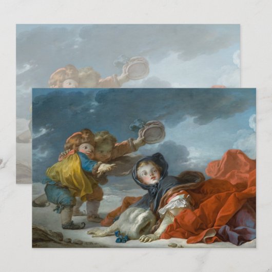 Winter van Jean-Honore Fragonard (Voorkant / Achterkant)
