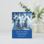 Winter van mooi paard De foto bewaart de datum Uitnodiging Briefkaart (Staand voorkant)