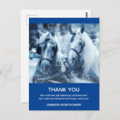 Winter van mooi paard Foto bedankt Briefkaart (Voorkant / Achterkant)