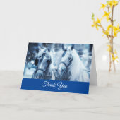 Winter van mooi paard Foto bedankt Kaart (Gele Bloem)