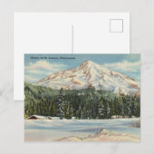  winter van Mt. Rainier, Washington Briefkaart (Voorkant / Achterkant)