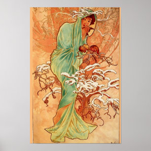 Winter van Mucha Poster