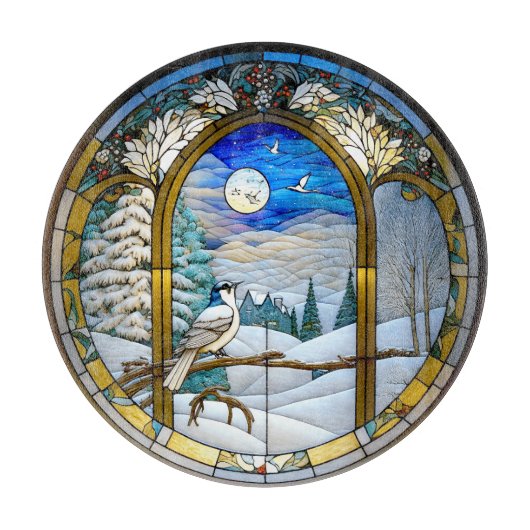 Winter Venster Snijbord Snijplank (Voorkant)