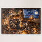 Winter Verhaaltijd bij Pinecone Hollow Legpuzzel (Horizontaal)