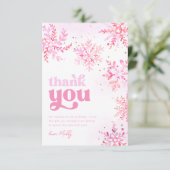 Winter Verjaardag Dank u kaart (Staand voorkant)