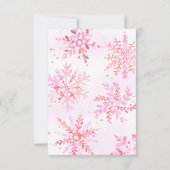 Winter Verjaardag Dank u kaart (Achterkant)