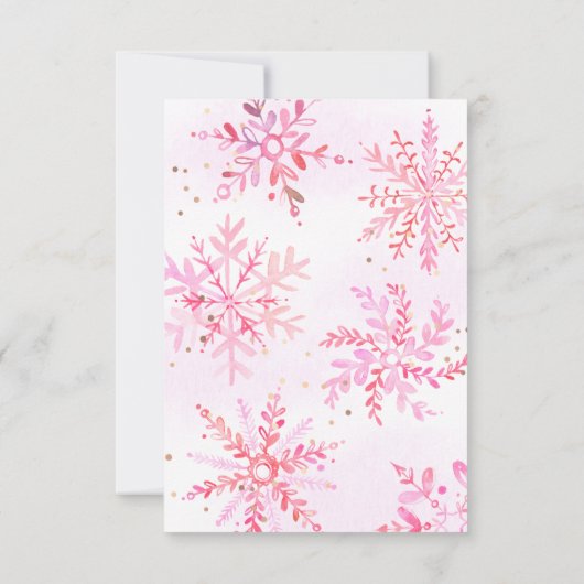 Winter Verjaardag Dank u kaart (Achterkant)