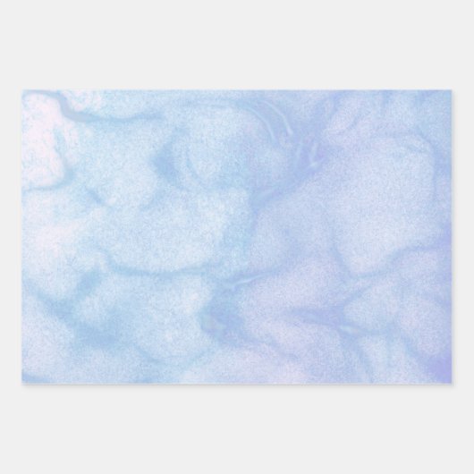 Winter Verjaardag Elegante Pastel Marble Wrapping  Inpakpapier Vel (Voorkant 2)