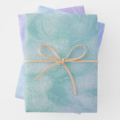 Winter Verjaardag Elegante Pastel Marble Wrapping  Inpakpapier Vel (In situ)