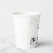 Winter verjaardag jongen dieren papieren bekers (Rechts)