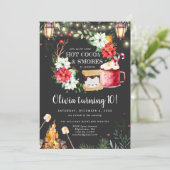 Winter Verjaardagsfeest met kampvuur | Warme Choco (Staand voorkant)