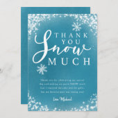 Winter Verjaardagsfeestje Jongen Bedankt Sneeuw Ve (Voorkant / Achterkant)