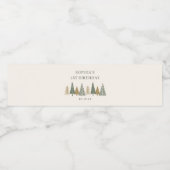 Winter verjaardagsfeestje waterfles etiket (Enkel label)