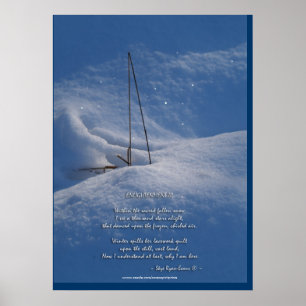 Winter Verlichtingsgedicht Foto afdrukken Poster