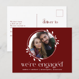 Winter Verloving Foto aankondiging bruiloft