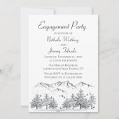 Winter Verlovingsfeest Berg Land Bruiloft Kaart (Voorkant)