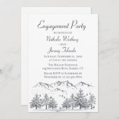 Winter Verlovingsfeest Berg Land Bruiloft Kaart (Voorkant / Achterkant)