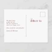 Winter Verlovingsfoto Aankondiging Trouwen (Achterkant)