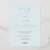 Winter Vernieuwing van de Gelofte 25 jaar Zilver Folie Uitnodiging (Achterkant)