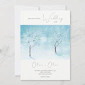 Winter Versheid Bruiloft Kaart (Voorkant)