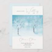 Winter Versheid Bruiloft Kaart (Voorkant / Achterkant)