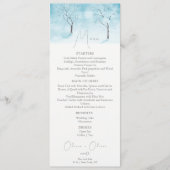 Winter Versheid Bruiloft Menu (Voorkant)
