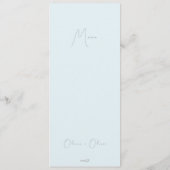 Winter Versheid Bruiloft Menu (Achterkant)