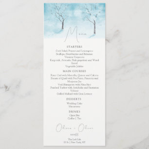 Winter Versheid Bruiloft Menu