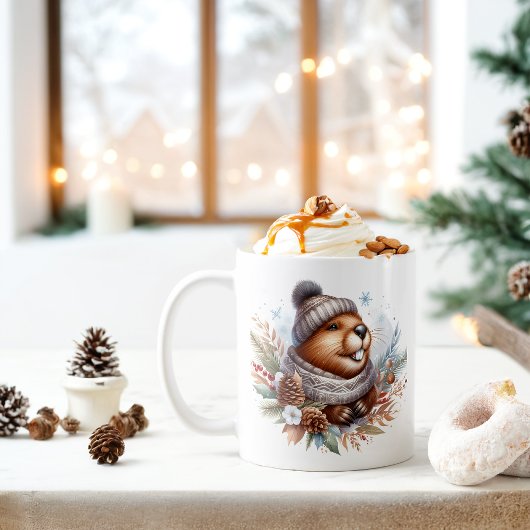 Winter Vibes Beaver - Koffiemok