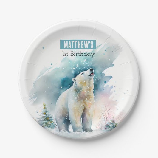 Winter vibes Beer - Verjaardagsfeest - Papieren Bordje (Voorkant)