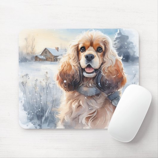 Winter Vibes Cocker - Muismat (Met muis)