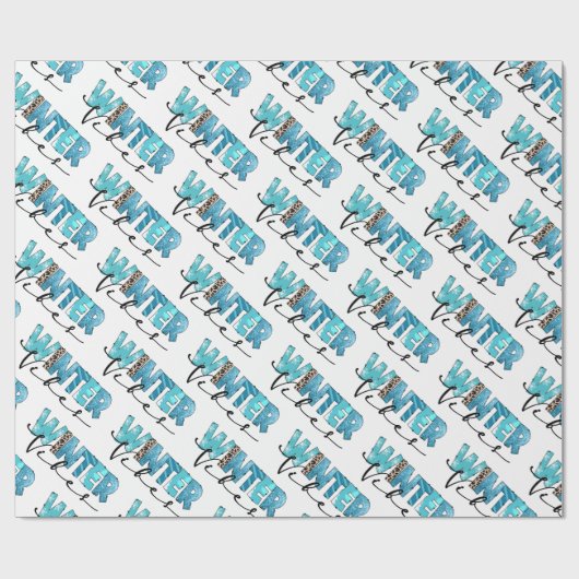 Winter Vibes Customize Cadeaupapier (Vlak)