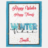 Winter Vibes Customize Fleece Deken (Voorkant)