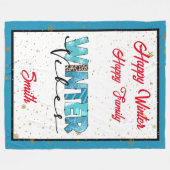 Winter Vibes Customize Fleece Deken (Voorkant (Horizontaal))