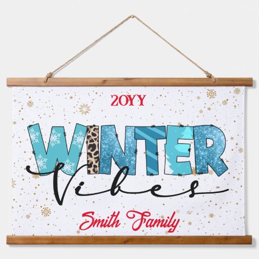 Winter Vibes Customize Hangend Wandkleed (Voorkant)