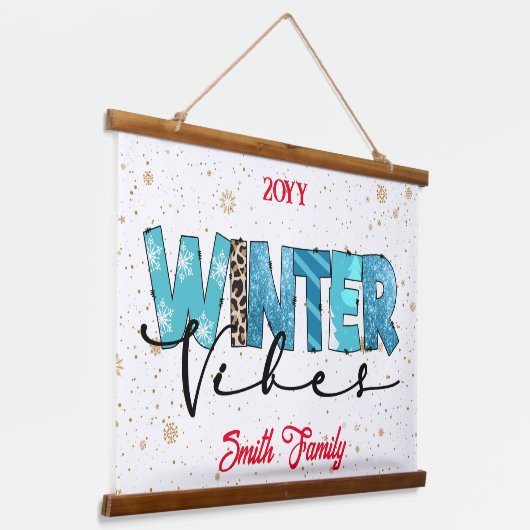 Winter Vibes Customize Hangend Wandkleed (Gebogen)