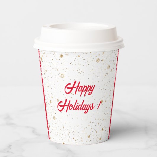 Winter Vibes Customize Papieren Bekers (Achterkant)