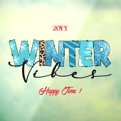 Winter Vibes Customize Raamsticker (Vel 3)