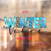 Winter Vibes Customize Raamsticker (Vel 2)