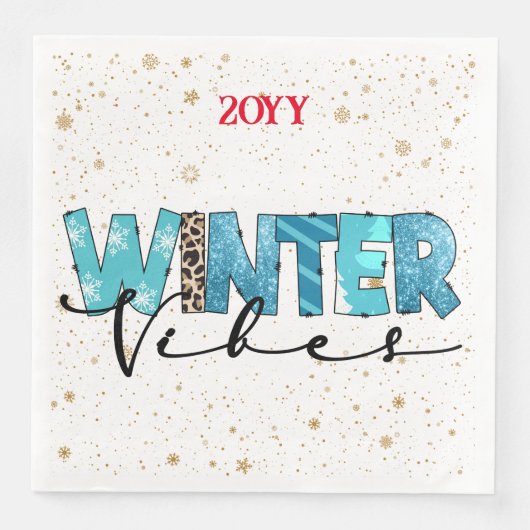 Winter Vibes Customize Servet (Voorkant)