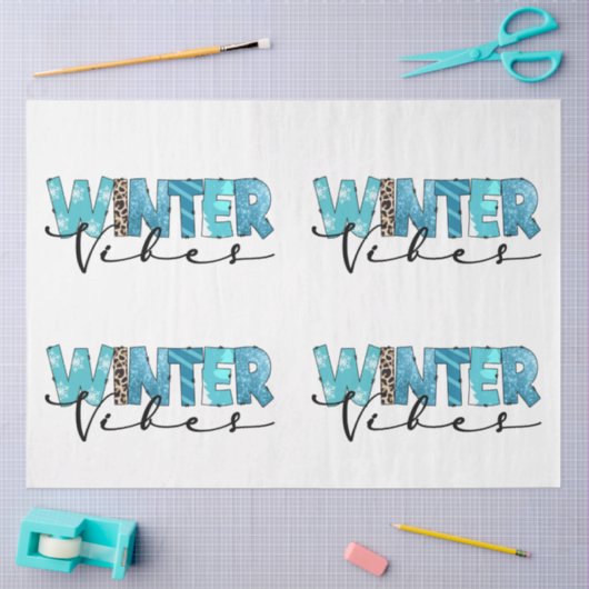 Winter Vibes Customize Tissuepapier (Craft)