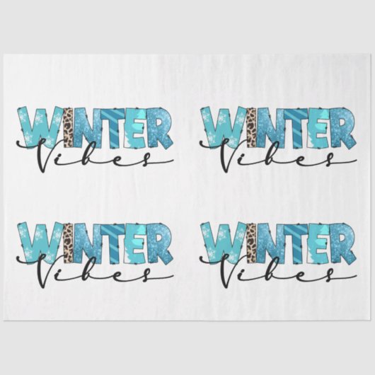 Winter Vibes Customize Tissuepapier (Voorkant)
