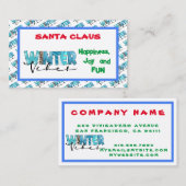 Winter Vibes Customize Visitekaartje (Voorkant / Achterkant)