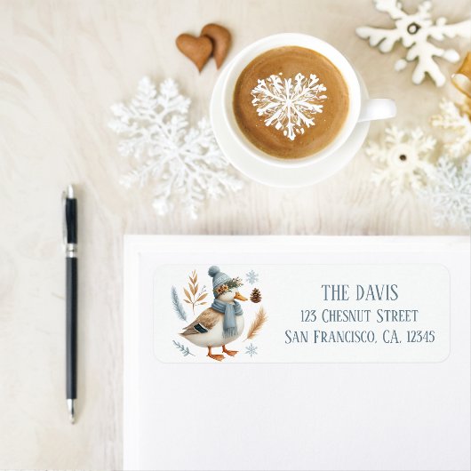 Winter Vibes Duck - Retouradres Etiket